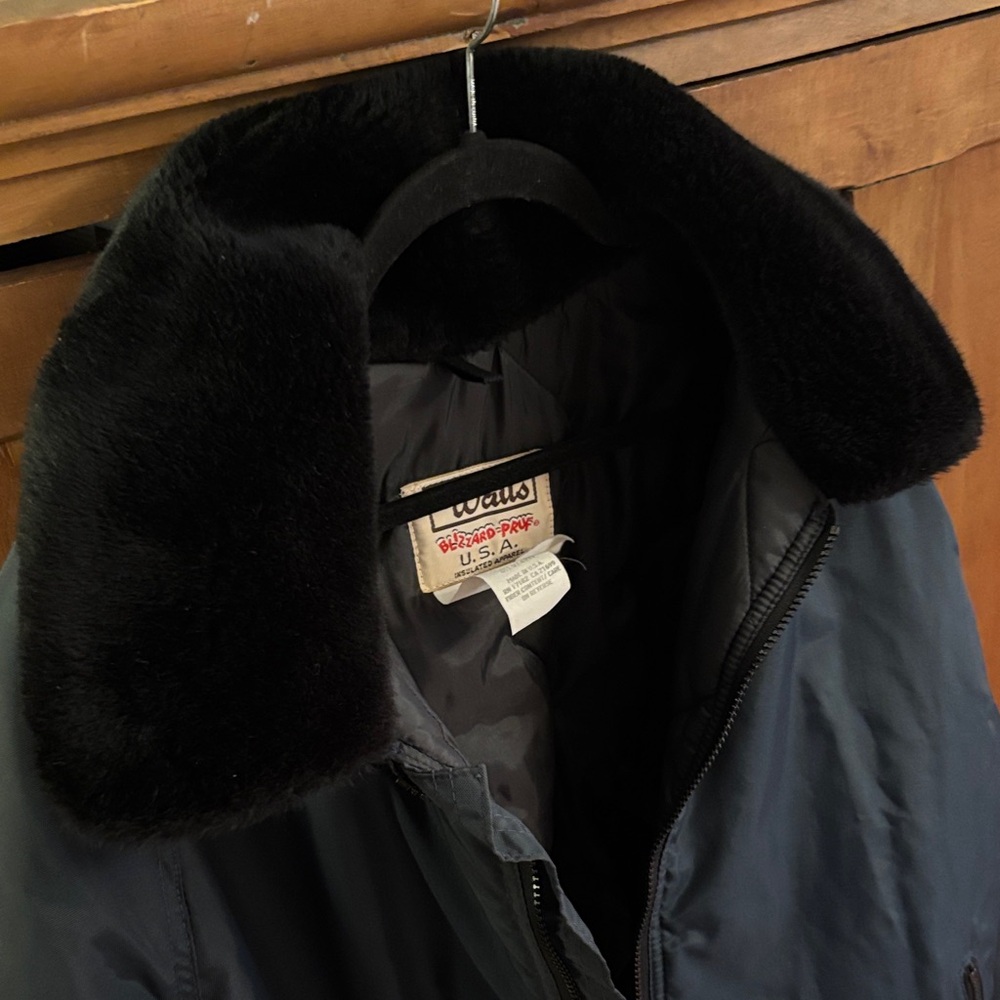 Walls Blizzard-Pruf U.S.A insulated apparel Navy Bomber Jacket Vintage - Picture 3 of 10